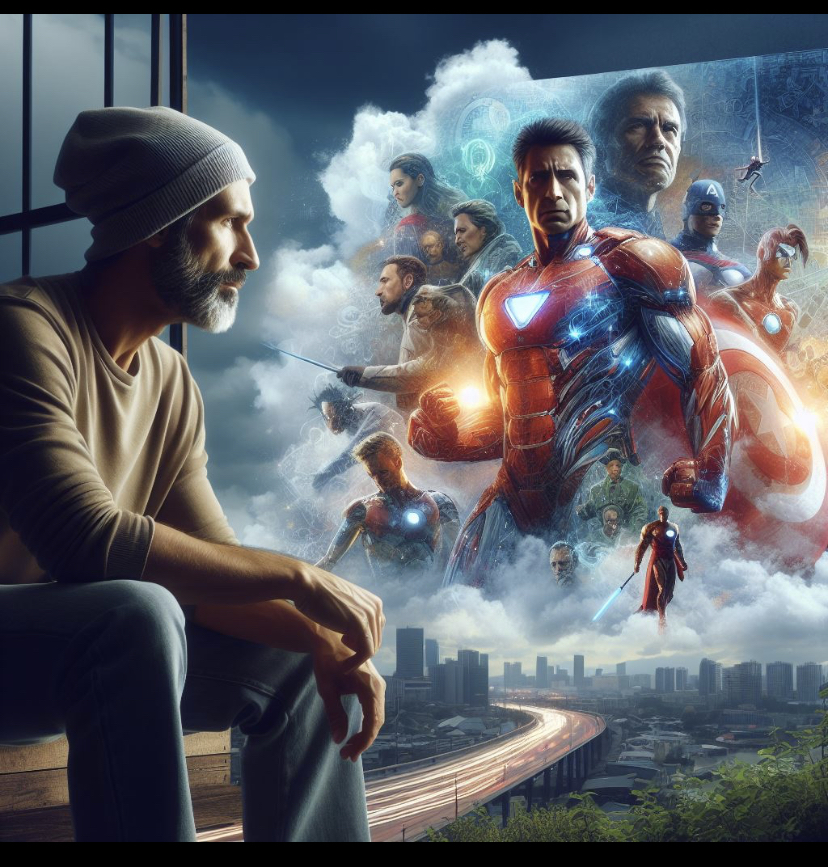 Person envisioning their heroic potential